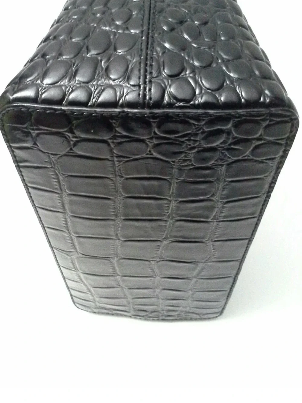 kate spade Black Croc-Embossed Tote
